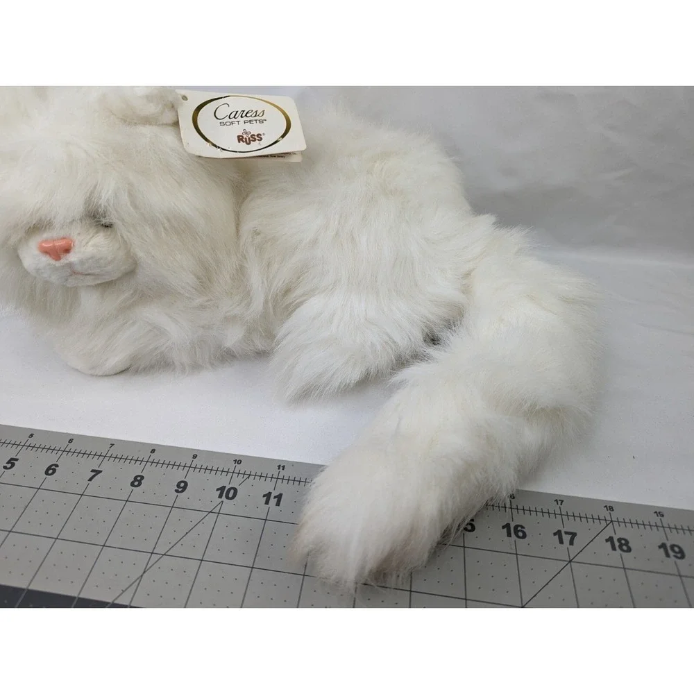 Russ Nikki White Cat Plush 12 Inch Caress Pets Stuffed Animal Toy‎